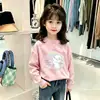 Camiseta de Manga Larga Dulce Linda con Estampado de Dibujos Animados para Niña 2026 Otoño Nueva Superior de Estilo Casual para Niñas