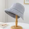 Sombrero de Pescador a Cuadros Sencillo para Uso Diario para Mujer 2026 Primavera y Verano Nuevo Estilo Sombrero de Alta Gama Transpirable con Protección Solar