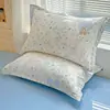 Fundas de almohada de algodón puro, un par, 48X74 Funda de almohada individual, 100% algodón, Adecuadas para todas las estaciones, Funda interior para cojín del hogar, Pieza individual 2