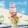 Caneca Portátil Fofa e Gordinha com Alça, Copo de Vidro com Capa, Brinde Promocional, Copo de Água com Opção de Impressão de Logo