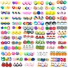 Cuentas de cerámica blanda para hacer tú mismo, colores variados, dibujos de frutas, letras inglesas, cuentas perforadas, explosiones europeas y americanas, material para pulseras en rodajas