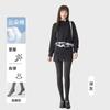 Medias de Algodón Puro a Rayas Verticales de 10A para Mujer, Estilo Otoño e Invierno, Leggings Cálidos Adelgazantes para Piernas, Calcetines Adelgazantes de Compresión