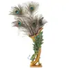 Pluma de Pavo Real Real Decoración para el Hogar Sala de Estar Pluma de Pavo Real Pluma Cabello Real Hecho a Mano Decoración DIY Botella Adornos Florales