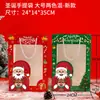 Bolsa de Presente de Natal Bolsa Tote com Janela Nova Bolsa de Papel Transparente com Janela Bolsa para Embalagem de Maçã na Véspera de Natal Bolsa de Presente