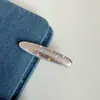 Pinza para el pelo de lunares plateados de estilo dulce y fresco, accesorio de pinza para el pelo de tela lateral con flecos, simple y versátil