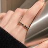 Anillo Abierto Retro de Alta Gama de Moda de Esmalte Antiguo Medio Gota de Aceite Amor Mariposa Nicho Alta Gama Accesorios de Personalidad