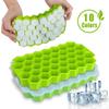 Molde de Hielo de Panal de Abeja de Venta Caliente Transfronterizo 37 Celosías Molde de Hielo de Silicona Fácil Desmoldeo Molde de Hielo de Congelación Rápida para el Hogar Silicona
