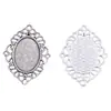 Joia de Liga Metálica Popular Transfronteiriça, Pingente Base Oval Pedra do Tempo, Acessório DIY com Diâmetro Interno 13*18mm