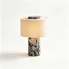 Lámpara de Mesa Recargable Bvlgari Lujo Piedra Atmósfera para Dormitorio, Estudio, Bar de Hotel, Mesita de Noche, Mesa de Comedor, Escritorio, Lámpara de Mesa de Mármol