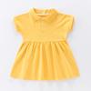Vestido Polo de Algodón Puro de Manga Corta de Verano para Niñas, Estilo Princesa para Niñas Pequeñas y Bebés, Ligero y Transpirable