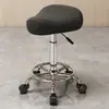 Silla de Montura Taburete de Belleza Taburete de Peluquería Taburete para Transmisión en Vivo Rueda Giratoria Altura Ajustable Taburete Alto Mostrador Silla de Barbero Silla de Barra
