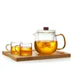 Tetera de Vidrio, Resistente a Altas Temperaturas, Engrosada, con Separación de Té y Agua, para Uso Doméstico, Nuevo Modelo 2026, Alto Borosilicato, Tetera Pequeña con Flores, Juego de Té