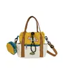 Bolso Cruzado Nuevo de Bloques de Color Retro de Alta Apariencia con Diseño Único, Bolso de Mano Popular Casual para Viajar, Bolso de Hombro para Exteriores