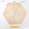 Esterilla de malla tejida de bambú para evitar que se pegue al fondo de la olla, lámina hexagonal de bambú para evitar que se queme, malla de bambú para estofar pescado, rejilla de bambú