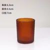 Copo de Vidro Colorido para Vela com Alto Valor Estético, Recipiente Criativo para Vela Aromática Artesanal DIY, Copo Suporte para Vela Espessado com Acabamento Fosco