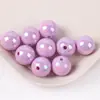 Cuentas Redondas Acrílicas Redondas de 8-16 mm Cuentas Sueltas Cuentas Chapadas Color Macarrón Cadena de Teléfono Móvil DIY Pulsera Joyería Accesorios para Ensartar