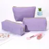 Nuevo Estuche de Pana, Bolsa de Cosméticos Sencilla, Neceser Portátil de Gran Capacidad, Caja de Papelería, Bolsa de Almacenamiento para Viajes de Negocios