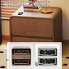 Mesita de noche madera maciza hogar dormitorio 2025 nuevo pequeño vintage estilo crema moderno minimalista armario de almacenamiento de noche