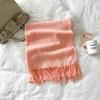 Cachecol liso feminino de inverno novo cachecol de cashmere europeu e americano transfronteiriço cachecol quente multicolorido xale longo atacado