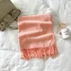 Cachecol Liso para Mulheres, Novo Estilo de Inverno, Cachecol Europeu e Americano de Imitação de Caxemira, Cachecol de Pescoço Quente Multicor Transfronteiriço, Xale Longo Atacado