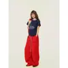 Comercio Transfronterizo Danza Jazz Casual Pantalones de Pierna Ancha Pantalones Deportivos Nuevos Pantalones de Trabajo Estilo Americano para Mujer Corte Holgado Pantalones Largos