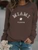 Sudadera con cuello redondo y manga larga para mujer, suéter informal con estampado MAMA, para otoño e invierno, transfronterizo de Europa y Estados Unidos, venta al por mayor