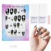 24 Peças de Unhas Postiças Usáveis para Adultos Produtos Acabados Transfronteiriços Patches de Manicure de Alta Qualidade Manicure Amêndoa Removível Atacado