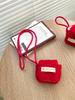 Mini bolsa de peluche para auriculares, bolsa de almacenamiento con soporte para Apple AirPods, bolsa protectora portátil con tapa para auriculares.