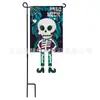 Bandera Nueva de Jardín Transfronteriza Personalizada Halloween Navidad Enano Impresa por Ambos Lados Decoración de Bandera para Exteriores Personalizada