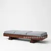 Banco de madera maciza y tela para viento, banco de noche para dormitorio, modelo de diseñador, banco sofá para sala de estar, taburete para cambiar zapatos en la entrada