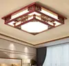 Nova Luminária de Teto Estilo Chinês, Sala de Estar Estilo Chinês, Madeira Maciça, Retangular Estilo Antigo para Estudo, Quarto, Iluminação LED Simples para Sala de Jantar