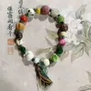 Suprimento de fábrica pulseira de cerâmica antiga pulseira de usar dobrada duas vezes literária retrô novo chinês vento frio doce legal uso duplo