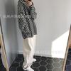 Lufu Dongdaemun Coreano Ajustado Alto Casual Holgado Estilo Coreano Recto Pierna Ancha Cintura Alta Jeans Blancos para Mujer