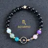 Venta Caliente de AliExpress Pulsera de Ocho Planetas Doce Constelaciones Pulsera de Piedra Mate con Cuentas Pulsera de Planeta 12 Constelaciones