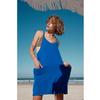 Mono corto de punto con tirantes y bolsillo para mujer, estilo casual, Amazon, verano 2023, estilo europeo y americano