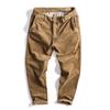 Pantalones Casuales de Pana Gruesos Cálidos para Hombre, Pierna Recta Ajustada, Marca de Moda Otoño e Invierno, Pantalones Cargo de Pana Estilo Hong Kong