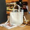 Bolsa Tote Fashion para Mulheres 2026 Novo Modelo Couro Tatuado Vegetal de Primeira Camada Bolsa Feminina Casual Bolsa de Mão de Couro Genuíno Bolsa Transversal 6661