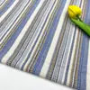 Tecido para Vestido Camisa Feminino Jacquard Colorido em Fio Tingido Algodão Listrado Duas Cores Textura Tridimensional