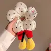 2025 Nuevo Scrunchie de Pelo de Mickey Lindo de Lunares y Flores para Moño de Niñas Accesorio para el Cabello de Trasero de Mickey