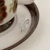 Anillo de mariposa de encaje de plata de ley S925 estilo coreano para mujer, diseño de nicho de lujo ligero, anillo exquisito