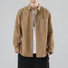 Ropa de Hombre Shanggu 2026 Nuevo Estilo Japonés Manga Larga Algodón Puro Camisa Marca de Tendencia Ropa de Trabajo Versátil Moda Estilo Hong Kong Modelo de Hombre
