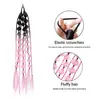 Peruca Colorida Colorida Colorida Lantern Lantern Ponytail Trançada à Mão Dreadlock Trança Longa Trança Lanterna para Mulheres Estilo Hip-Hop