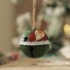 Pingente de sino de natal vintage boneco de neve de ferro velho pingente de sino decoração de árvore de natal pingente enfeite de natal