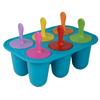 Molde de Silicone para Picolé com 6 Furos Molde Multifuncional para Sorvete Molde DIY para Sorvete Caseiro Infantil Molde para Comida Complementar