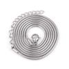 Colar de corrente de osso de cobra de aço inoxidável, moda europeia e americana, corrente de clavícula simples, colar de aço de titânio banhado a ouro 18K para mulheres