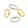 Hebilla de Pulsera Collar de Acero Inoxidable con Galvanoplastia de Oro de 18K tamaño pequeño Hebilla de Montañismo Hebilla de Seguridad Eslabón Rápido Hebilla de Pasarela