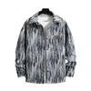Otoño e Invierno 2024 Nuevo Comercio Exterior Chaqueta Tie Dye de un Solo Botón para Hombre Casual Suelta Talla Grande Solapa