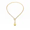 Moderna Versátil Collar de Candado de Corazón Cadena Cubana de Acero Inoxidable Collar Largo Cadena de Suéter de Gama Alta Joyería Transfronteriza