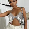 AYJ Amazon 2026 Nueva Ropa Femenina Transfronteriza Europea y Americana Camisola Metálica Sexy de Lentejuelas para Fiesta en Discoteca Ropa de Exterior Y20