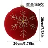 Bolas de Navidad Aterciopeladas de Tamaño Grande, Multicolor, de Forma Única, Adornos Navideños Pintados para Árbol, Bolas Decorativas para Ambiente Festivo, Personalizables